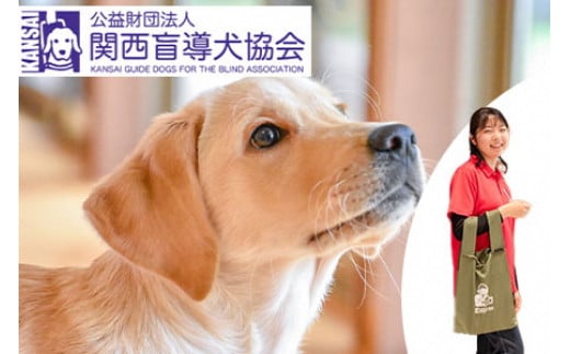 盲導犬 訓練 支援寄附 記念品［タオル・エコバッグ など盲導犬協会オリジナルグッズ］「行きたい場所に安心していける社会に…」補助犬（15,000円）