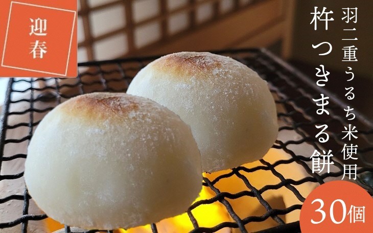 お餅（丸餅・杵つき餅）30個入り【10個入りパック×3】＜京風料理 新橋謹製＞新羽二重糯米≪国産 京都 亀岡産 もち 小餅  新年 ぜんざい 大晦日 お正月 お雑煮 年内発送≫