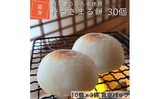 お餅（丸餅・杵つき餅）30個入り【10個入りパック×3】＜京風料理 新橋謹製＞新羽二重糯米≪国産 京都 亀岡産 もち 小餅  新年 ぜんざい 大晦日 お正月 お雑煮≫ ※着日指定不可