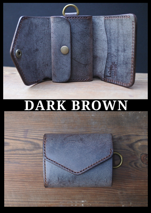 【選べるカラー3色】三つ折りウォレット 手のひらサイズ 財布 本革 全3色 雑貨 日用品 ファッション おすすめ 革小物