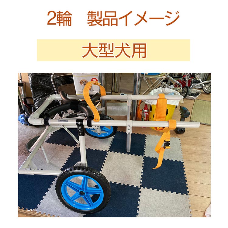 犬用車いす 2輪カート 大型犬用（21kg〜28kg）｜ペット用 車椅子 車イス 軽量 手作り オーダーメイド 2輪車 4輪車 ゴールデンレトリバー ラブラドールレトリバー ダルメシアン 秋田犬