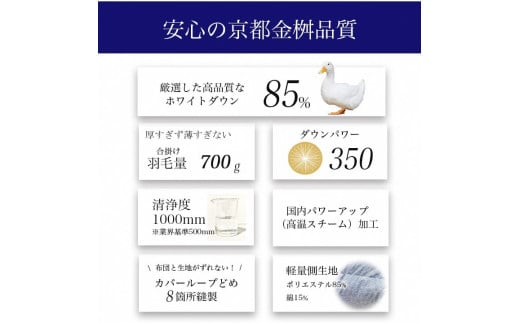 【訳あり】＜京都金桝＞色柄お任せ 羽毛布団 掛け布団 ホワイトダウン85％『合掛け シングル』 DP350 京都亀岡産 日本製 ｜ 国産 寝具 布団 新生活 夏 夏用 洗える ダウンケット 冬 冬用 秋冬用 ふるさと納税訳あり