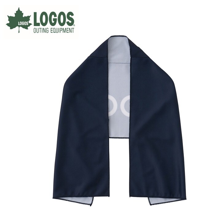 LOGOS ネッククーラー ネイビー フェイスタオルサイズで日常使いにも 34206289【1718689】