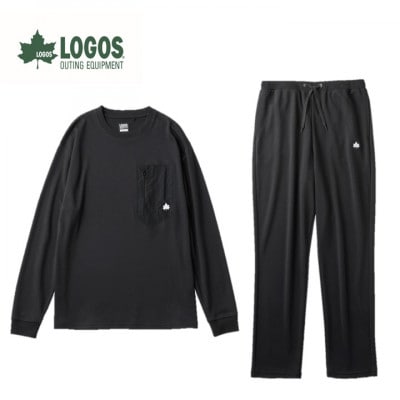 LBL リカバリーウエア 冬用上下セット　Mサイズ リカバリーパンツ+プルオーバー ブラック【1683580】