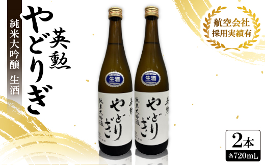 英勲 やどりぎ 純米大吟醸 生酒 720ml×2本 JALの機内酒にも採用された京都の日本酒 要冷蔵【配送不可地域：離島】【1696568】