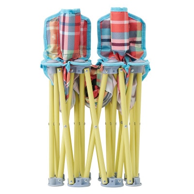 ペアチェア プラス-AI(チェッカー)家族や友達とアウトドアやキャンプで大活躍。73173097【1689395】