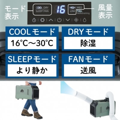 野電 エレキャン・エアコン ポータブル式でキャンプやBBQなどのアウトドアシーンに!74175100【1696225】