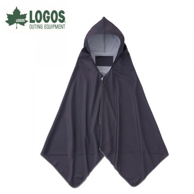 LOGOS クーラーポンチョ グレー 暑い夏の野外に最適!吸水速乾でタオルとしても 34205219【1688489】