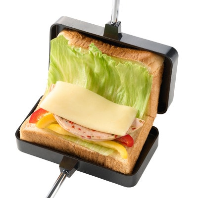 LOGOS ホットサンドパン(ハーフ)アウトドアやキャンプ、家のキッチンでも大活躍 81062248【1689541】