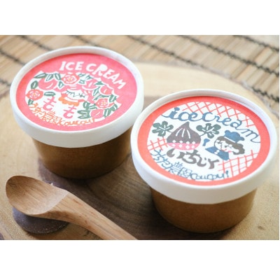 オリジナルアイスクリーム【 甘熟いちじく・桃2種 】6個詰め合わせセット【配送不可地域：離島】【1569361】