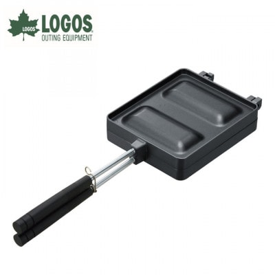 LOGOS ホットサンドパン 食パンサイズで実用的。アウトドアでも家のキッチンでも 81062245【1689534】