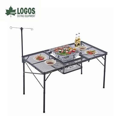 アイアンメッシュ 3FD BBQテーブル 13070　アウトドアやキャンプで活躍!　73581002【1666842】