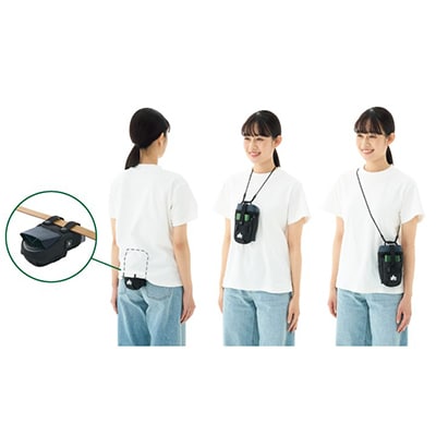 野電 ボディエアコン・冷風2WAYポーチ  熱中症対策として屋外での活動に大活躍!　81336736【1664347】