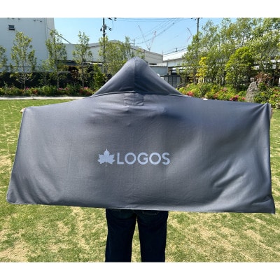 LOGOSクーラーポンチョ ネイビー 暑い夏の野外に最適!吸水速乾でタオルとしても 34205289【1688493】