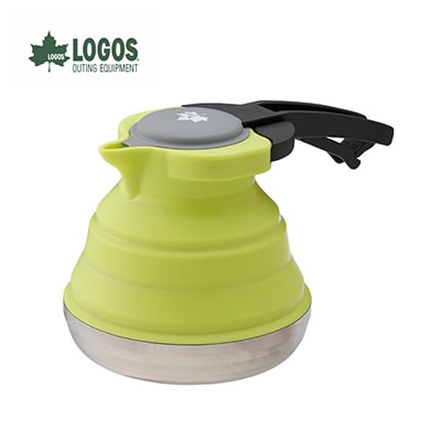 たためるシリコンケトル 1L 直火調理可能でアウトドアなど持ち運びも楽々。　81210305【1664231】