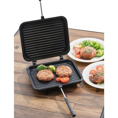 LOGOS グリルサンドパン お肉やお魚を焼く他に、ホットサンドメーカーとしても! 81062246【1689539】
