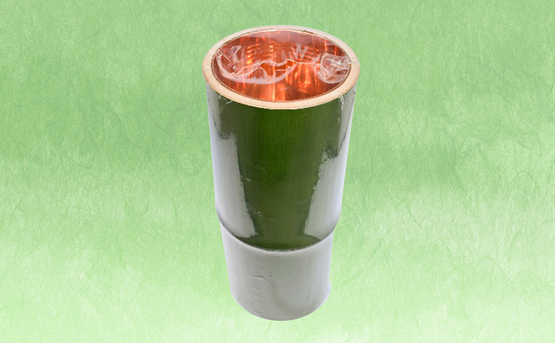 竹製　寸胴 青塗（寸渡）　φ 10～13　H30cm 雑貨 日用品 インテリア 工芸品 