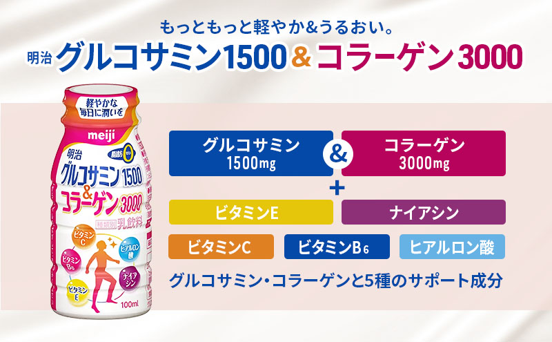 明治グルコサミン1500＆コラーゲン3000（100ml×20本）