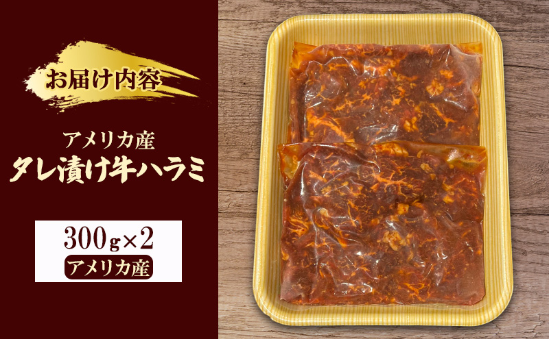 アメリカ産タレ漬け牛ハラミ　300g×２| 牛肉 焼肉 焼き肉 アウトドア BBQ 