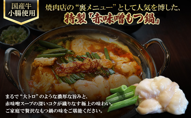 国産もつ鍋 赤味噌　2～3人前　300g×1 牛肉 国産牛 牛ホルモン モツ 鍋 冷凍 京都