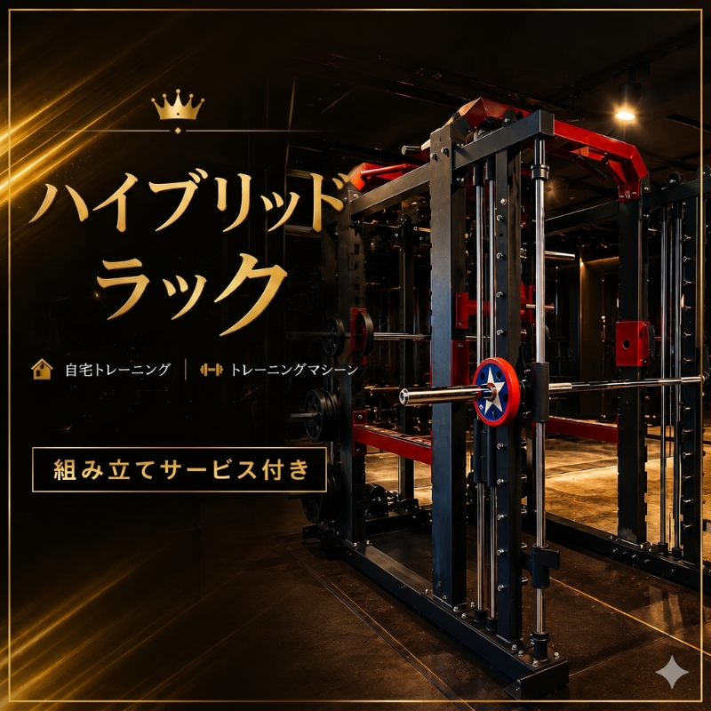 ハイブリッドラック 本体セット 組み立て設置込み キングマシン 筋トレ ボディメイク 筋力トレーニング トレーニングマシーン 自宅トレ 身体づくり トレーニング ウォークアウト 健康 家トレ 京都府 京田辺市