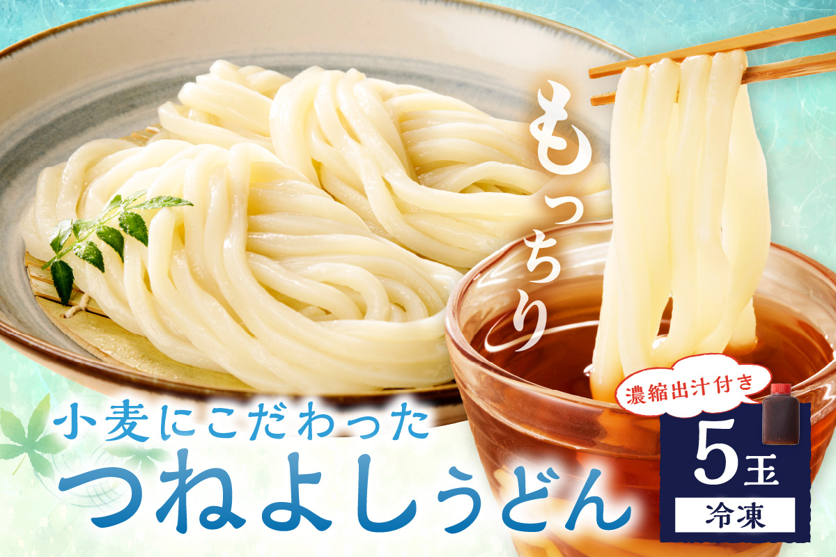 京丹後つねよしの冷凍うどん 5玉入り（5食分） 濃縮出汁付き