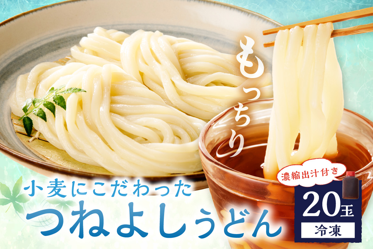 京丹後つねよしの冷凍うどん 20玉入り（20食分） 濃縮出汁付き