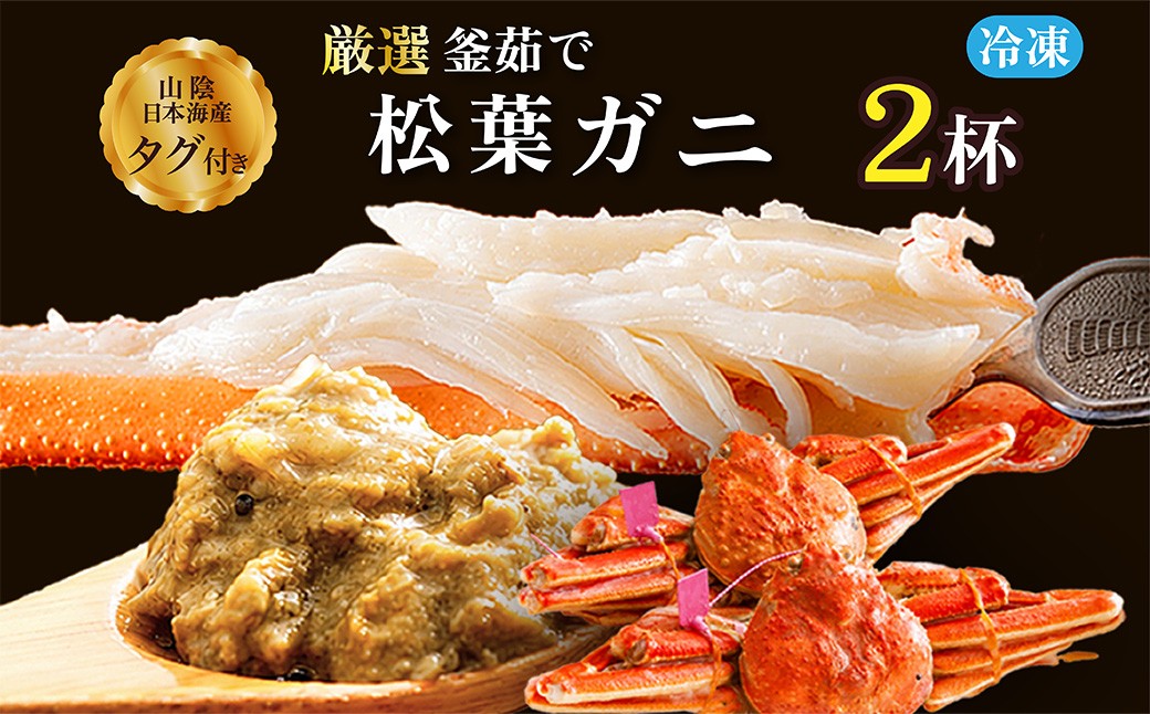 【山陰日本海産】釜茹で松葉ガニ（冷凍） 2杯 各500〜600g お試し・少量贅沢｜北畿水産 カニ 蟹 松葉蟹 松葉ガニ 京丹後 ふるさと納税 蟹 カニ 茹で蟹