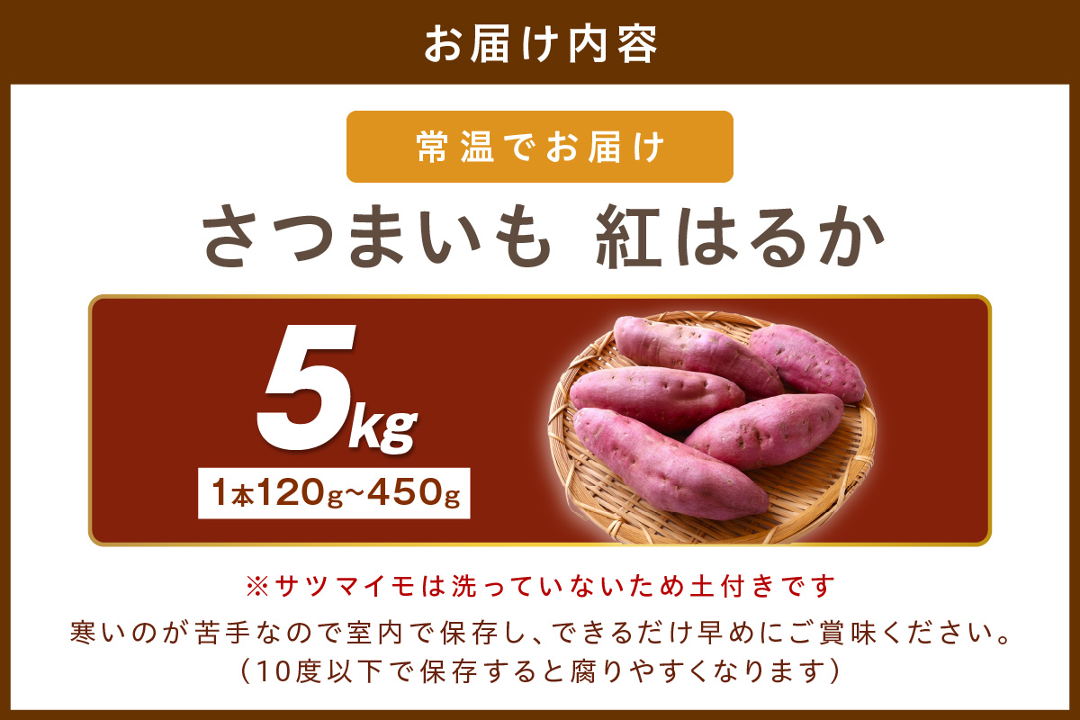 さつまいもオブザイヤー紅はるか部門全国1位 京都・ 丹後産　さつまいも 紅はるか　土付き（1本120～450g程度）5kg 京都 丹後 ふるさと納税 さつまいも サツマイモ ふるさと納税 野菜 