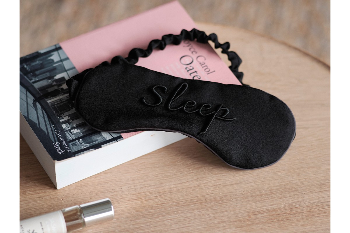 アイマスク（黒） ふるさと納税 アイマスク シルク シルク100％ 高品質 丹後ちりめん 快眠 安眠 美容 乾燥予防