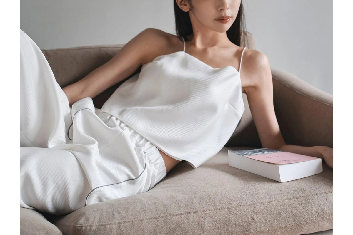 シルクサテンキャミトップス（白） ふるさと納税 キャミトップス キャミソール トップス シルク 高品質 丹後ちりめん インナー ファッション