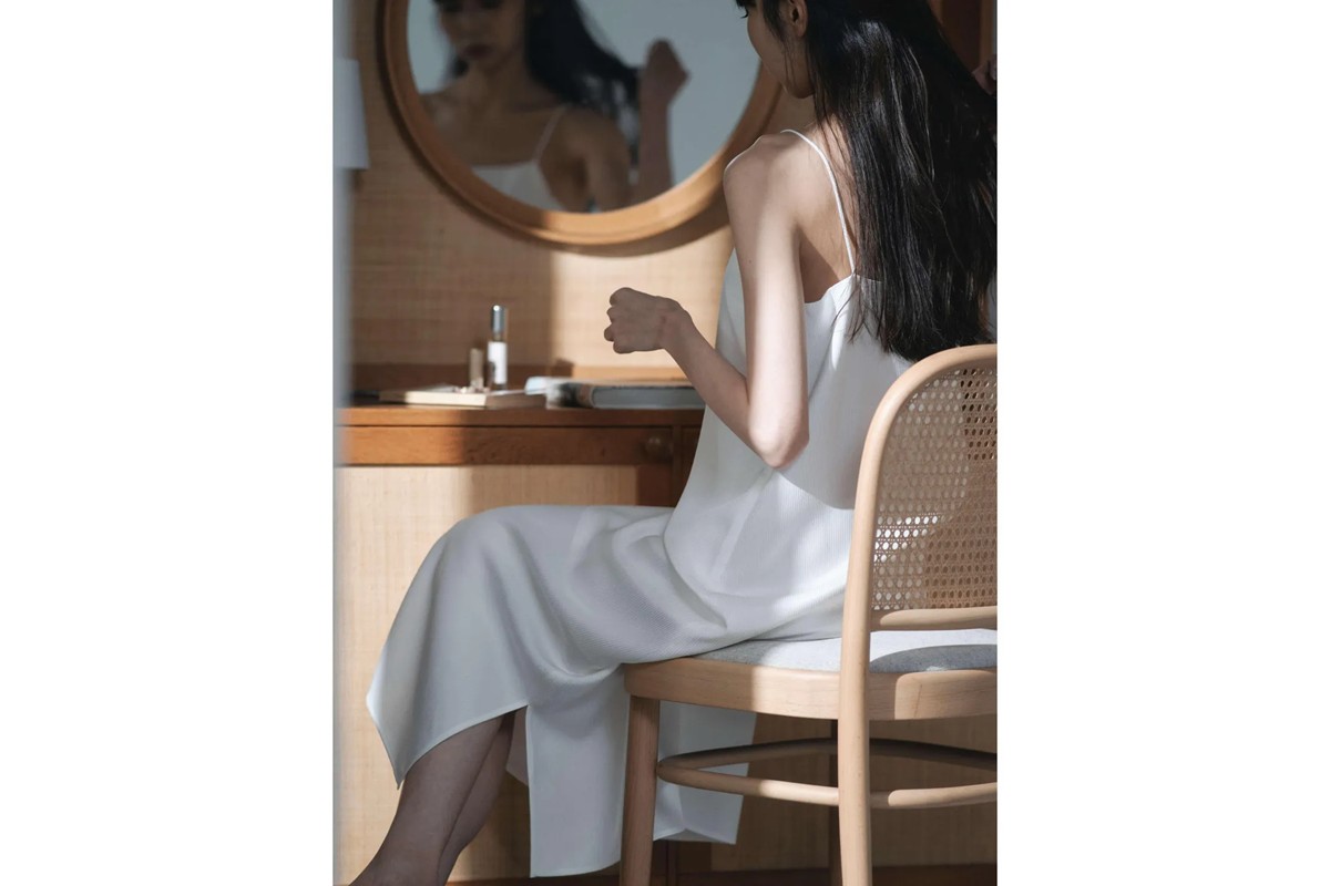 シルクサテンキャミドレス（白） ふるさと納税 キャミドレス ドレス シルク 高品質 丹後ちりめん インナー ファッション