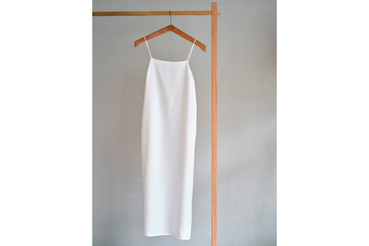 シルクサテンキャミドレス（白） ふるさと納税 キャミドレス ドレス シルク 高品質 丹後ちりめん インナー ファッション