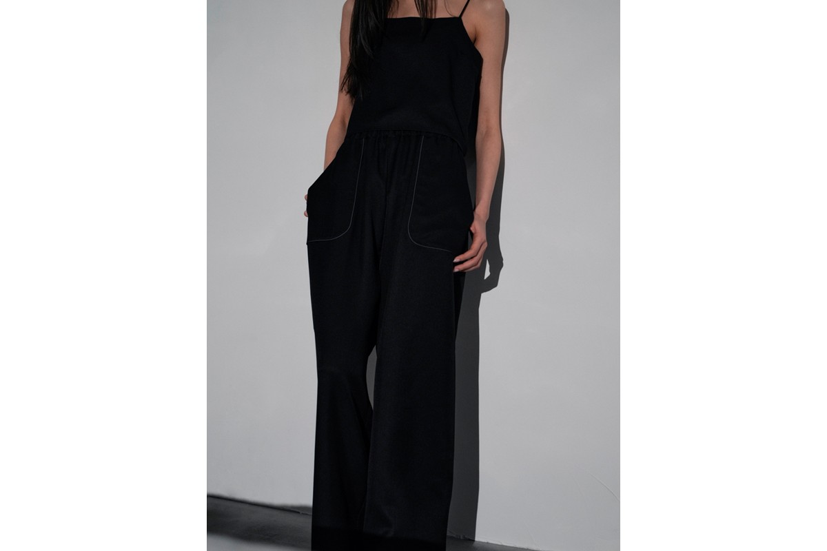 シルクリラックスパンツ（黒） ふるさと納税 リラックスパンツ パンツ シルク 高品質 丹後ちりめん ファッション 室内着