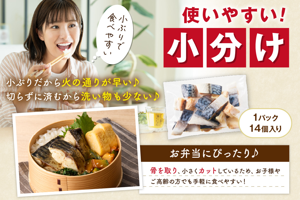 定期便2回【訳あり】魚屋の味付け骨取り塩サバ約3.5kg（お手軽70切れ×2回※隔月）