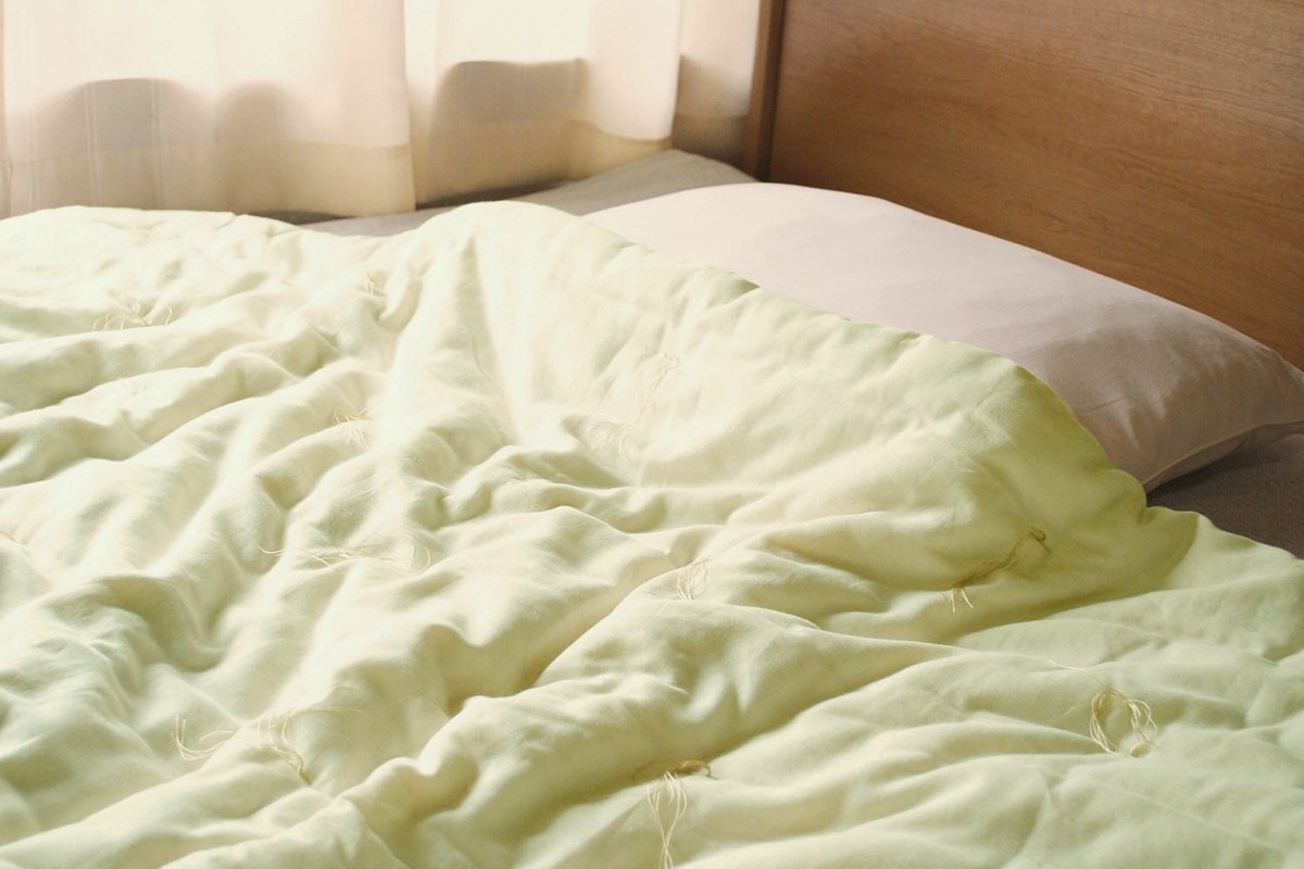 天然繊維　手作り　オーガニックコットン肌掛けふとん