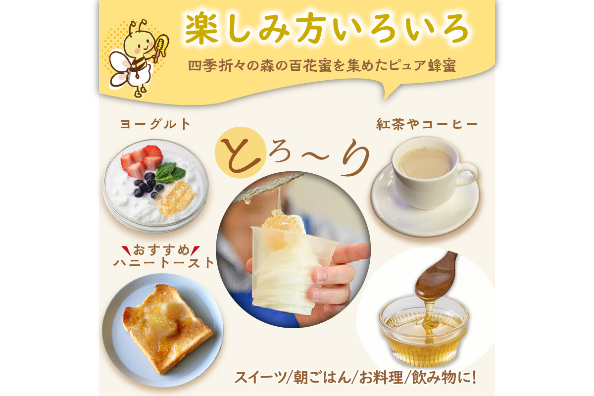 KYOTOTANGOHONEY森の百花蜜純粋天然ハチミツ３００ｇ（ボトル） 蜂蜜・はちみつ・国産・天然・ハチミツ