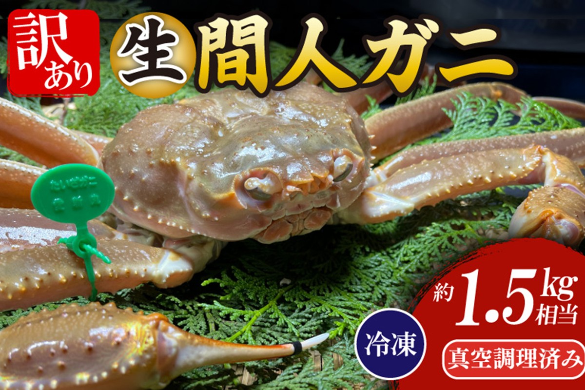 間人漁港仲買人の丸友鮮魚三代目・自慢の間人ガニ【冷凍】生・訳アリ（ズワイガニ）[真空調理済み]