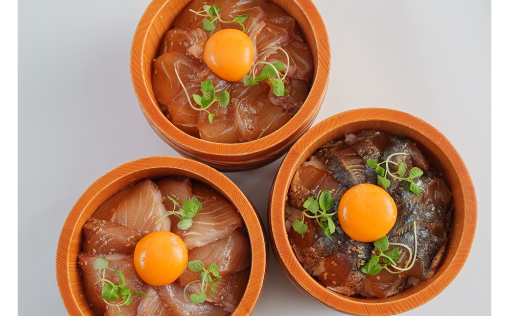 京都丹後の夕日漬け丼のもと　3種（伊根産ぶり・伊根産真鯛・京さわらの炙り 各150g） 魚介 漬丼 どんぶり 丼のもと ふるさと納税 丼