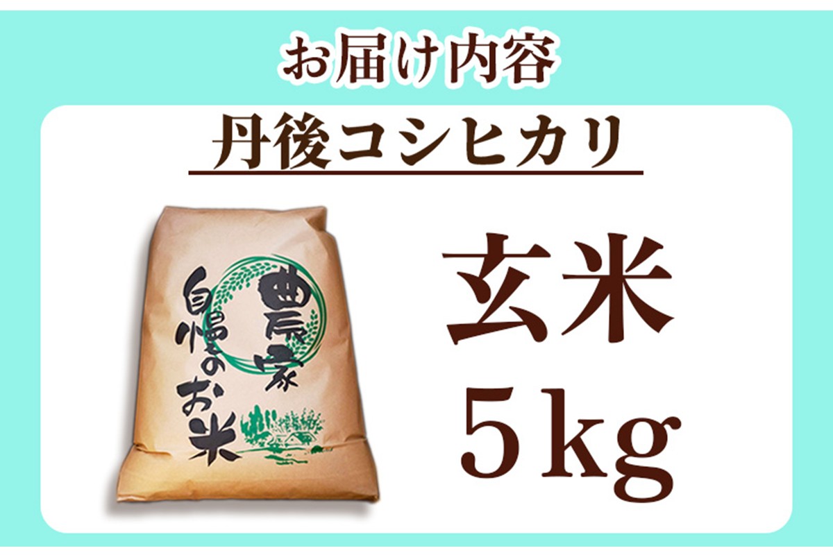 2025年産　京丹後産コシヒカリ 玄米5kg ふるさと納税 米 お米 ご飯 ごはん コシヒカリ 国産 こめ ごはん 京都産 こしひかり 農家応援 生産者応援 送料無料