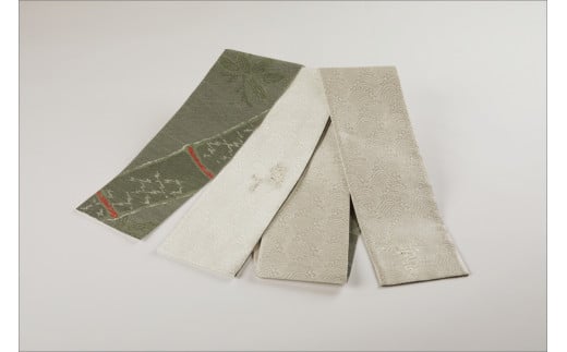 丹後帯　半幅帯「波にうさぎ（１匹入）」