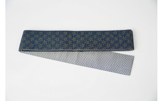 角帯　星空（紺）*リバーシブル幅約10.2cm×長さ約420cm