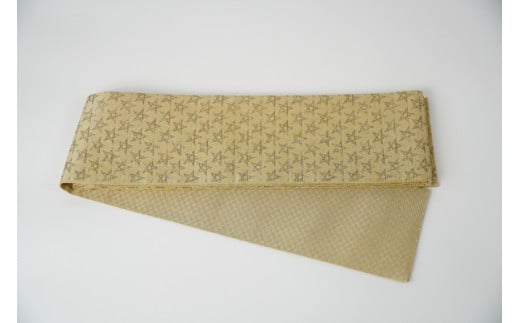 半幅帯　星空（黄）*リバーシブル幅約15.2cm×長さ約420cm