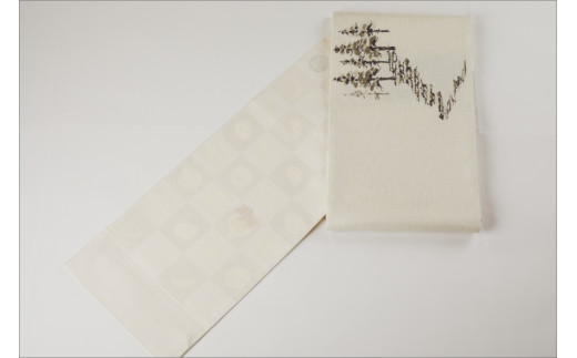 丹後帯　袋帯「夫婦杉」