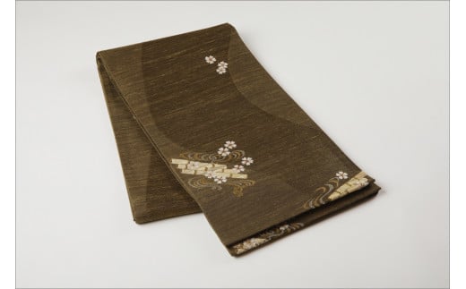 丹後の藤布　袋帯「天の川」　草