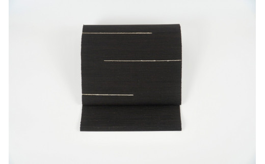 ＜丹後の藤布　遊絲舎＞八寸名古屋帯　「藤八本」（黒）選べるお仕立て