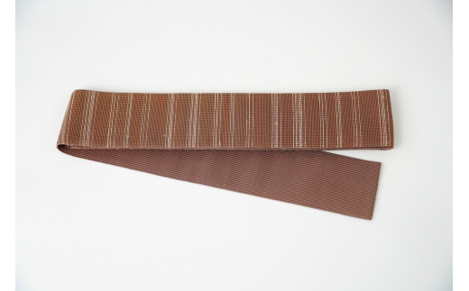 ＜丹後の藤布　遊絲舎＞角帯　藤糸あそび（茶）幅約10.2cm×長さ約420cm