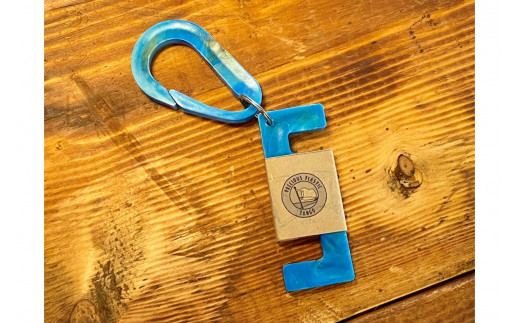 Precious Plastic カラビナキーホルダー ＆ スマホスタンドセット