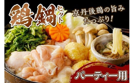 京都・京丹後の若鶏と九条ネギの鶏鍋セット（パーティー用セット）