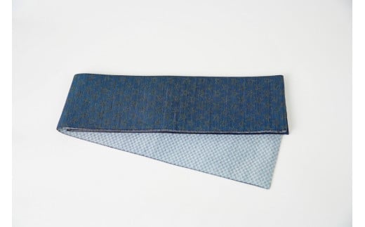 半幅帯　星空（紺）*リバーシブル幅約15.2cm×長さ約420cm